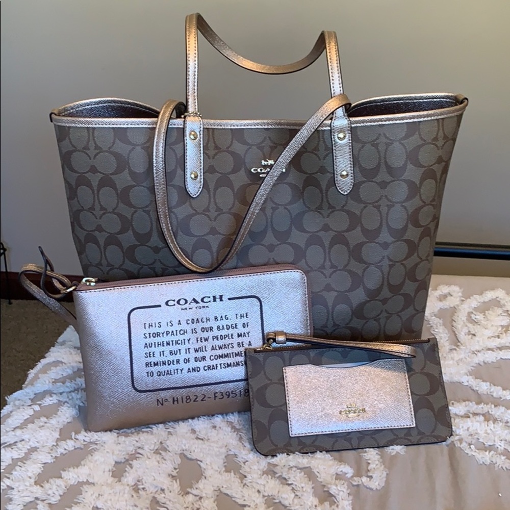 Coach Reversible City Tote with wallet